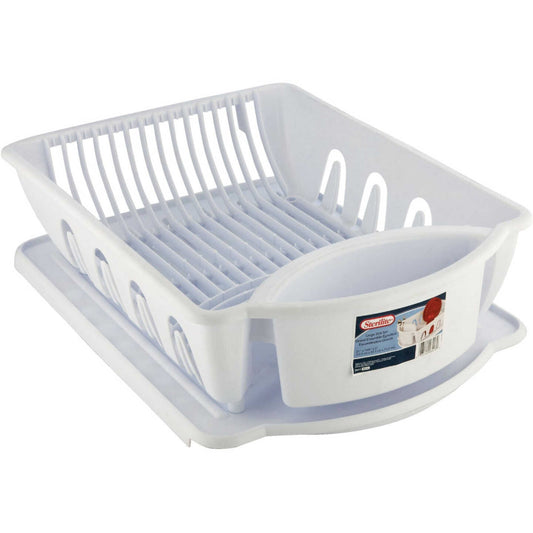 Sterilite 2pc Dish Drainer Wht