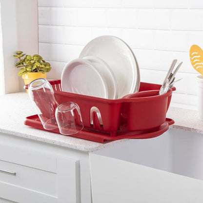 Sterilite Dish Drainer Red