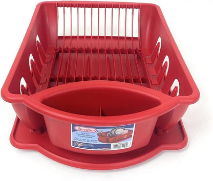 Sterilite Dish Drainer Red