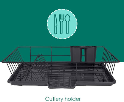 HB Dish Drainer 3pc Set Blk