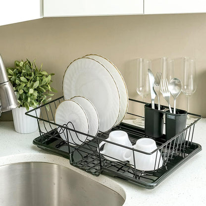 HB Dish Drainer 3pc Set Blk