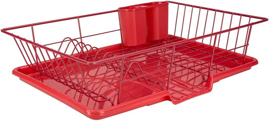 HB Dish Drainer Set 3pc Red