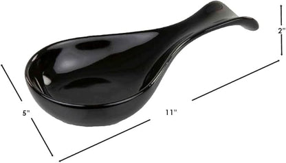 Ceramic Spoon Rest Blk