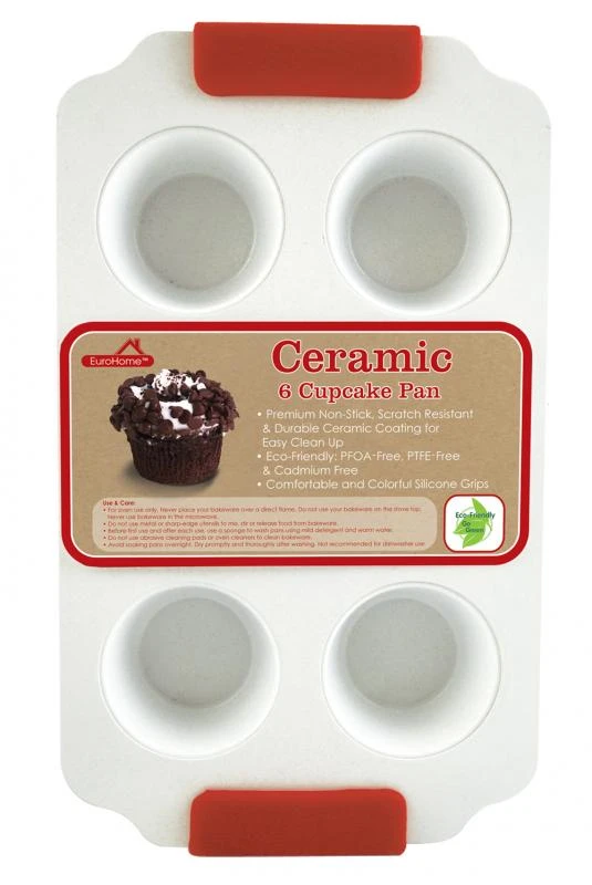 Cupcake Pan 6 Cup Ceramic