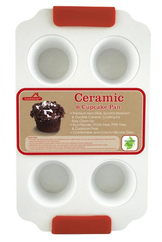 Cupcake Pan 6 Cup Ceramic