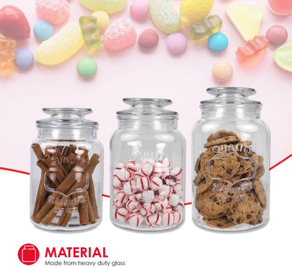 HmBsc Glass Canister Set 3pc
