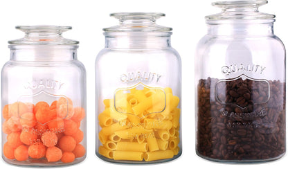 HmBsc Glass Canister Set 3pc