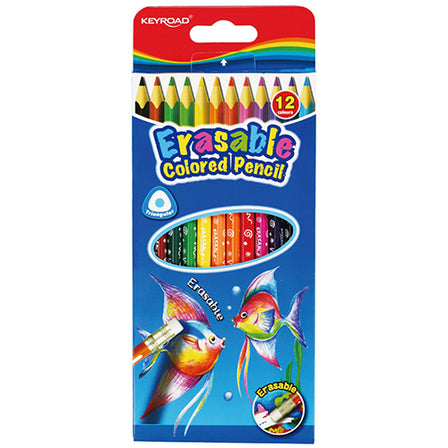KeyRoad Erase Clr Pencil 12pk