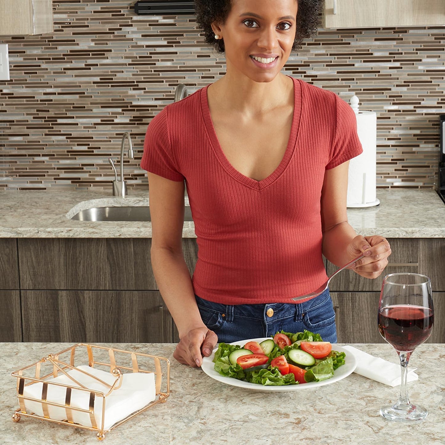 HB Napkin Holder Lyon RoseGld