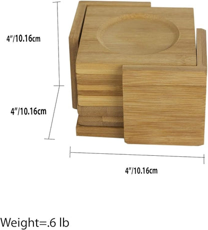 Bamboo Coaster 6pcs sq