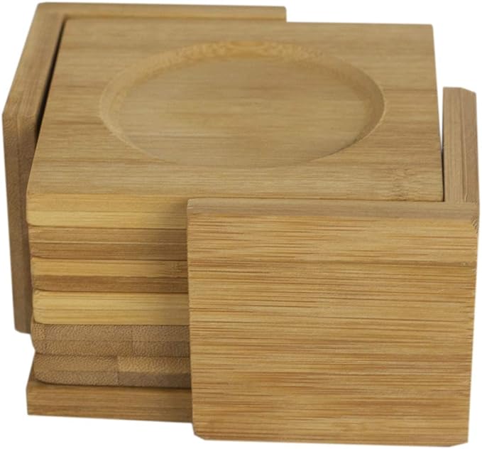 Bamboo Coaster 6pcs sq