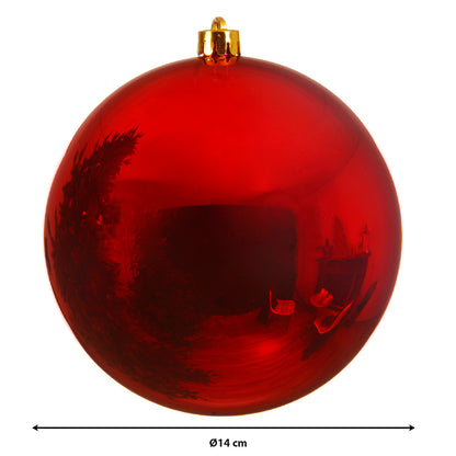 Dec Baub Shtprf Xmas Rd 14cm