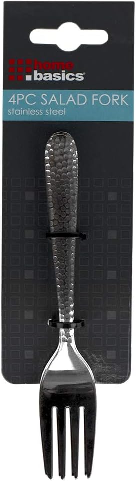 Hammered Salad Fork Set SS 4pc