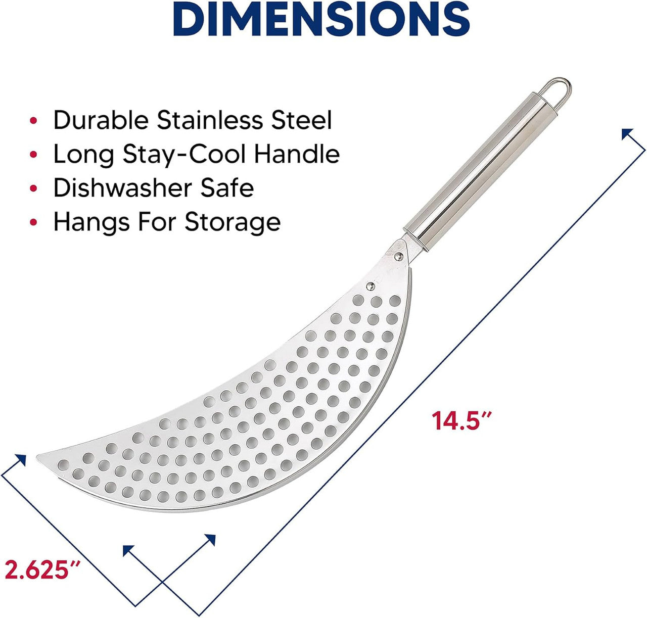 Fry Drainer SS Half Moon