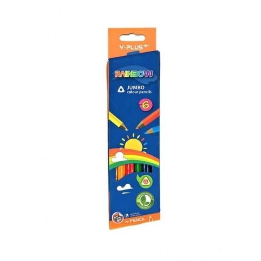 Y-Plus Rbw Jum Col Pencils 6ct