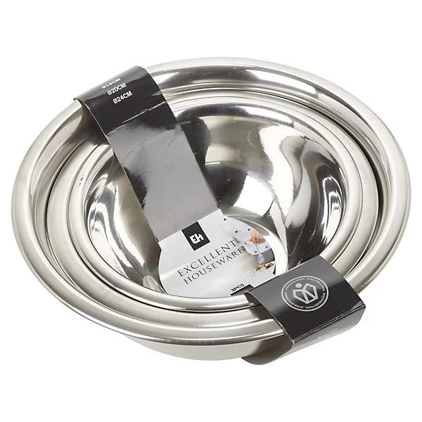 Deep Mixing Bowl 3pc Set SS