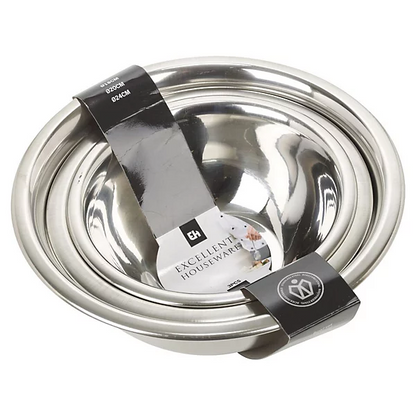 Deep Mixing Bowl 3pc Set SS