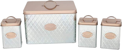 4pc Tin Counter Top Storage Set