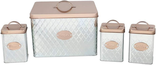 4pc Tin Counter Top Storage Set