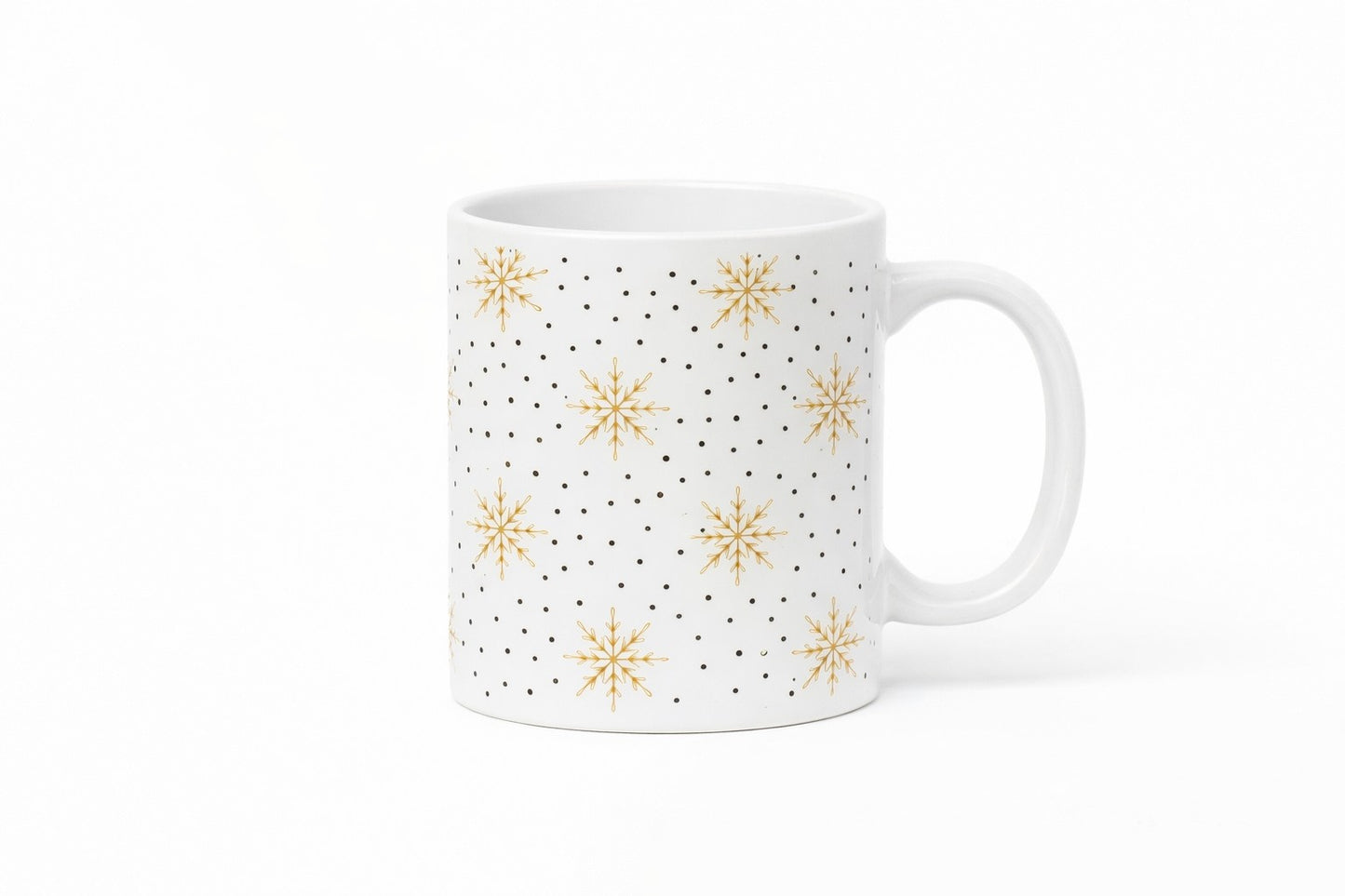 Mug Cmas Design Wht Gold Asst