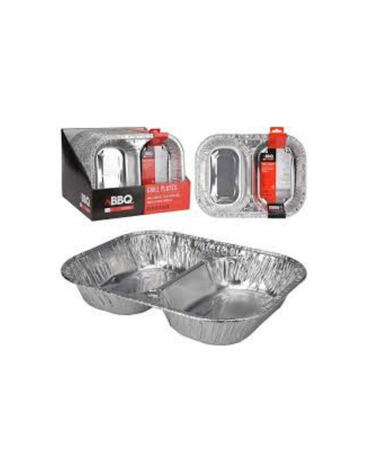 Tray 2Section Aluminum Foli