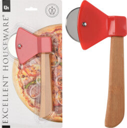 Pizza Cutter Bamboo Handle