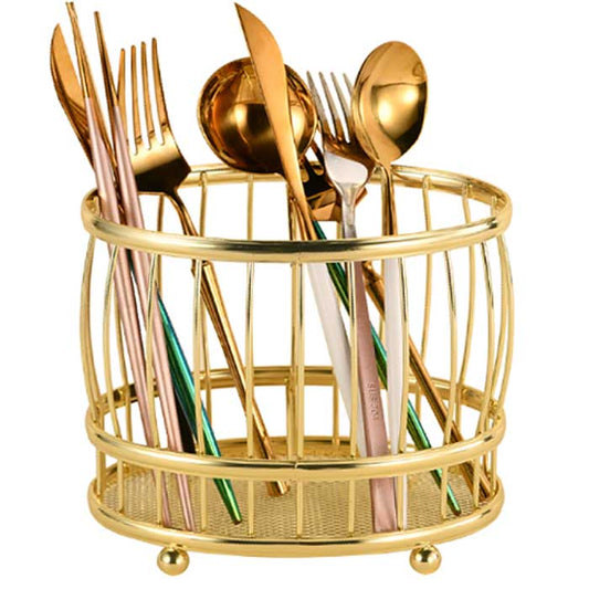 Metalware Cutlery Hldr Rnd Gld