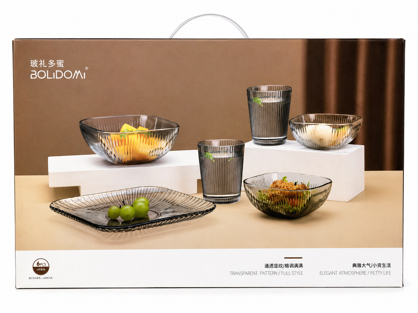 Transparent Glass 6pc Set