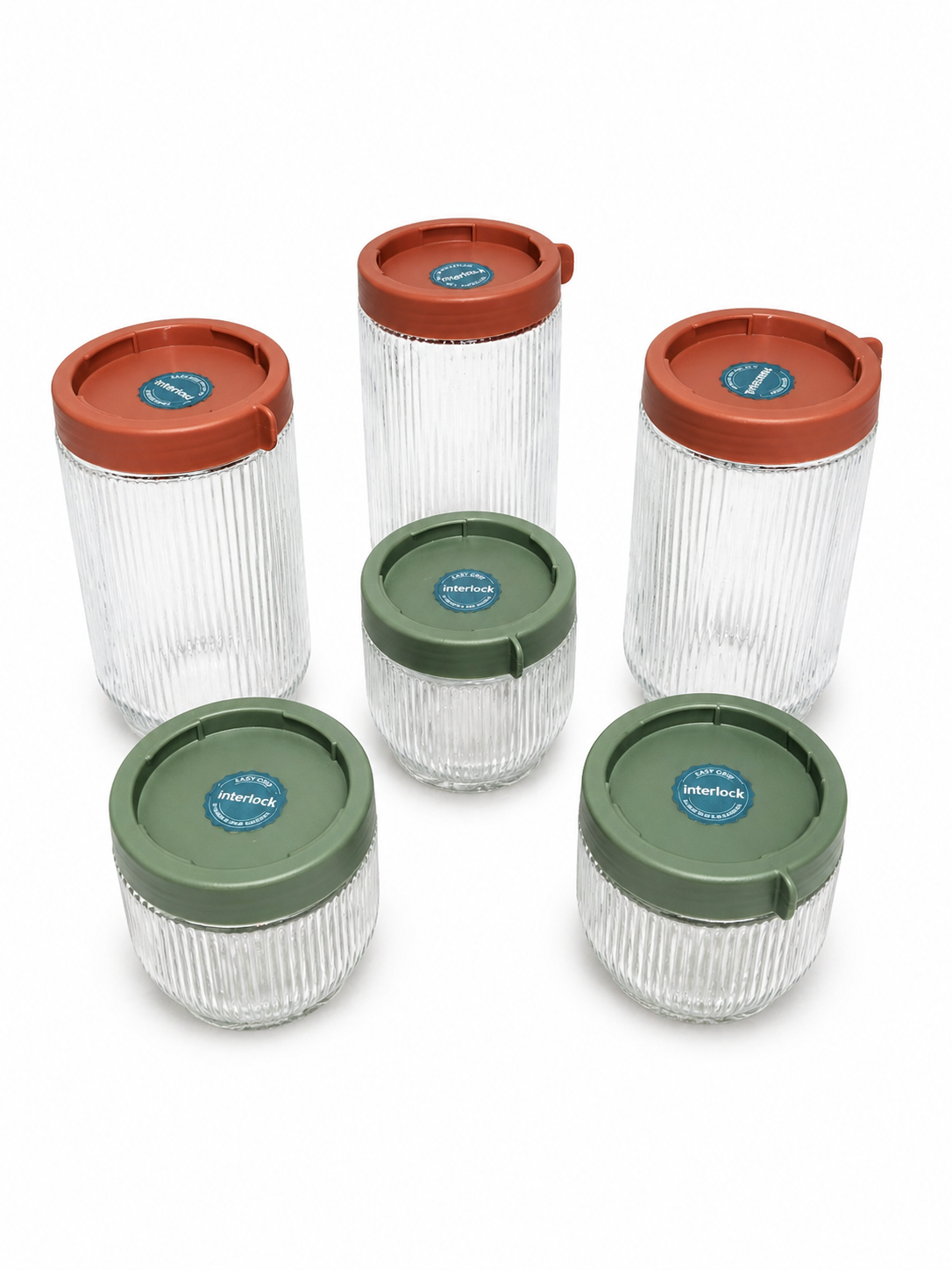 Glass Storage Jar 6pc Sets