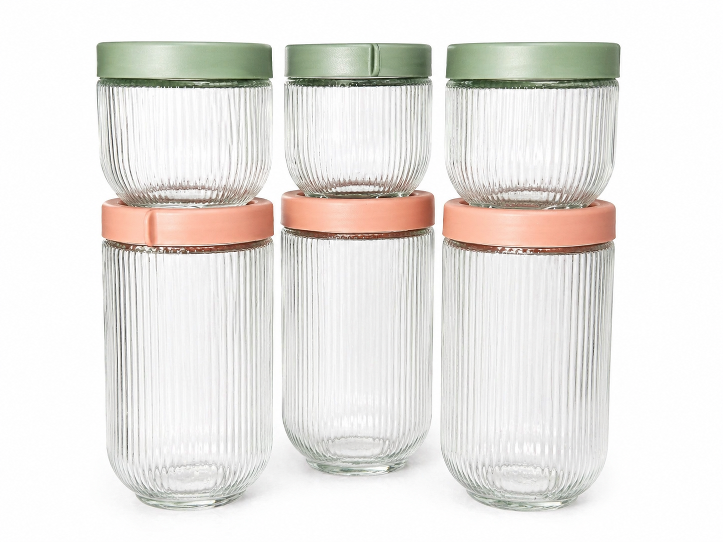 Glass Storage Jar 6pc Sets