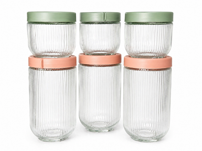 Glass Storage Jar 6pc Sets