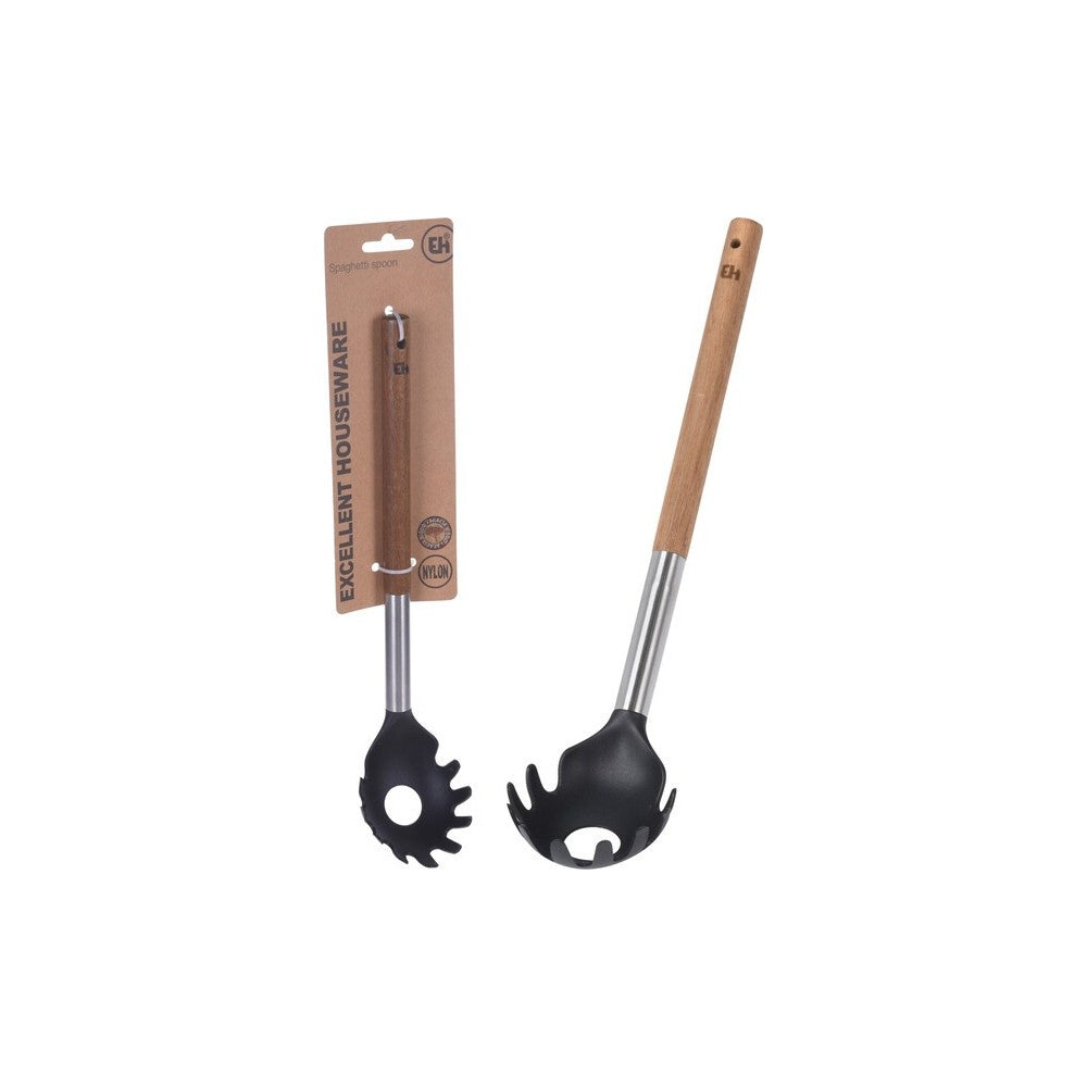 Spaghetti Spoon Blk 34cm