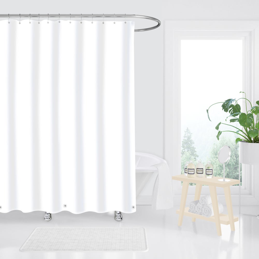 Shower Curtain Liner White PEVA 70x72"
