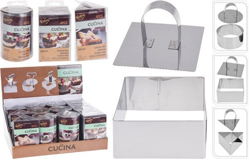 Cake Press Set 4pc 3asst