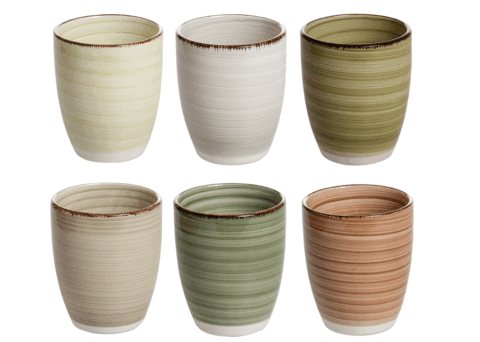 Nature Ceramic Mugs W/O/hdle
