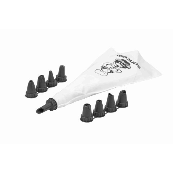 Cream Sack Piping Bag w Tips