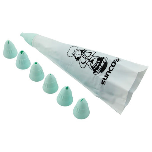 Cream Sack Piping Bag w Tips