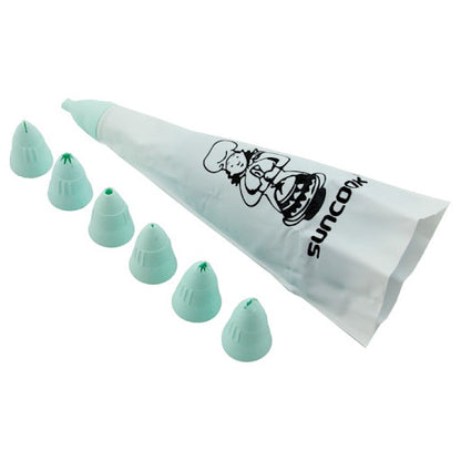 Cream Sack Piping Bag w Tips