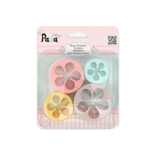 Rose Fondant Cutters 4pk 2Asst