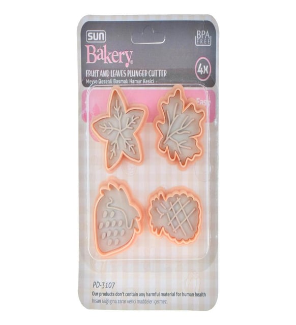 Fruit/Leaves Cookie Cutter 4pk Set