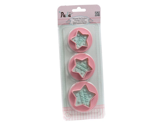 Star Fondant Plunger Cutter 3Pc