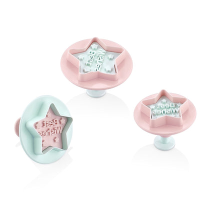 Star Fondant Plunger Cutter 3Pc