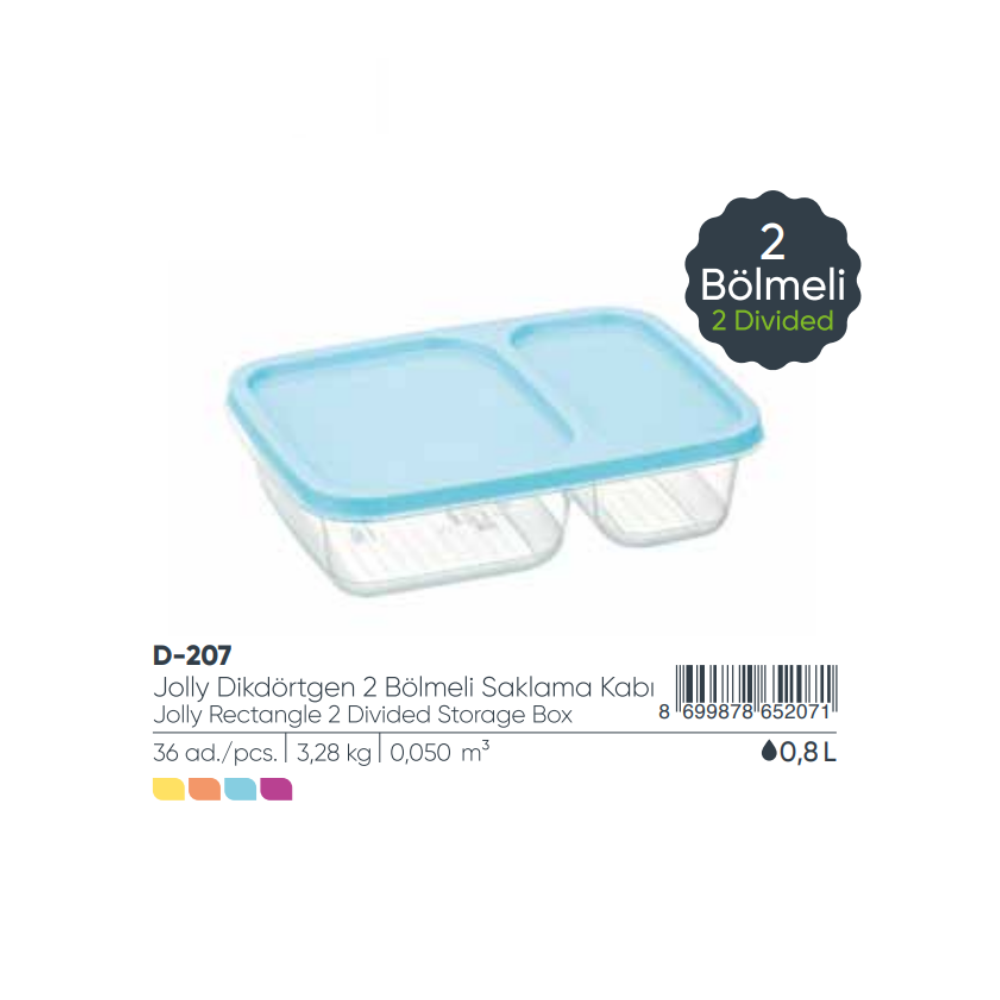 Jolly 2 Section Stor Box 0.8L