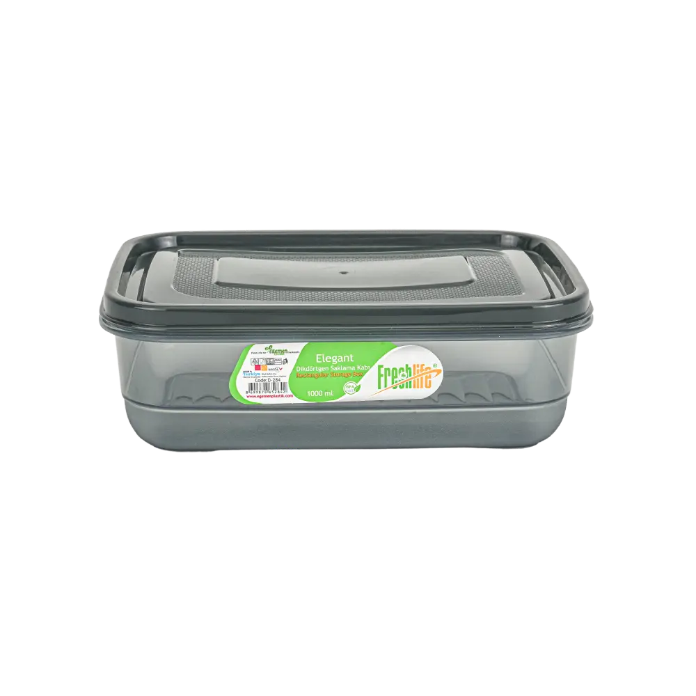 Elegant Rect Stor Container 1000ml asst