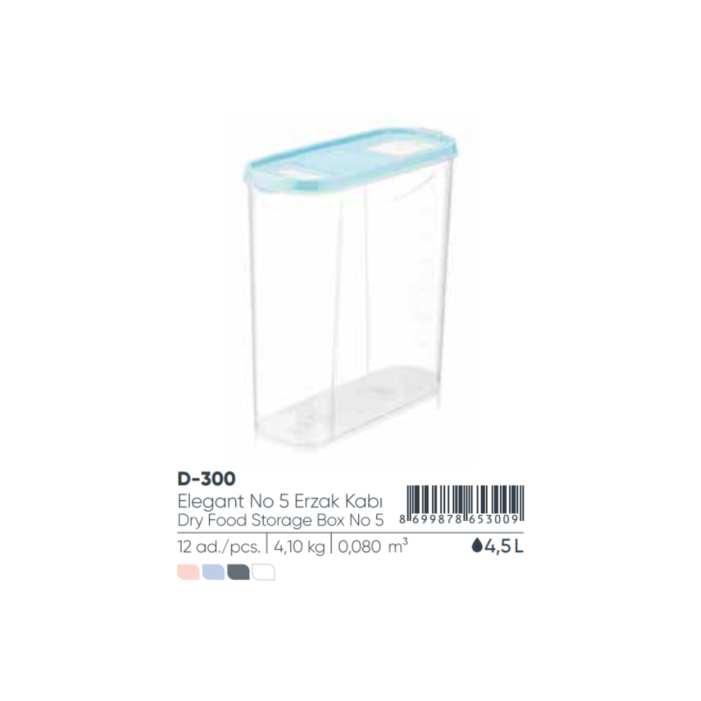 Elegant Dry Food Container Box 4.5L