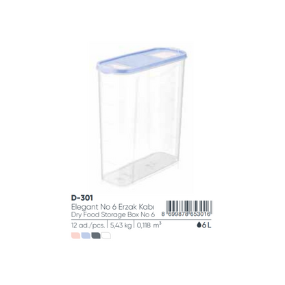 Elegant Dry Food Stor Container 6L