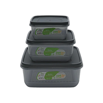 Rubby Squ 3pc Stor Container St