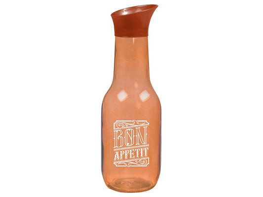 Caraf Glass 1lt w Wht Bon Appetit