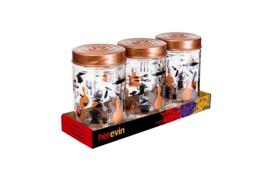 Glass 660ml Let's Cooking 3pc Set