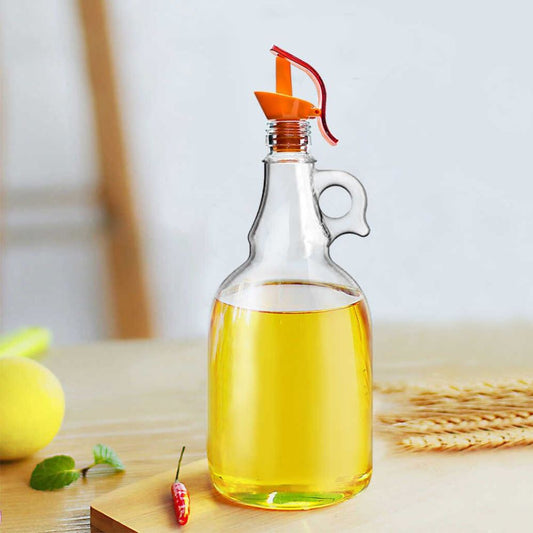 Oil/Vinegar Glass Bttl w Spout1Lt